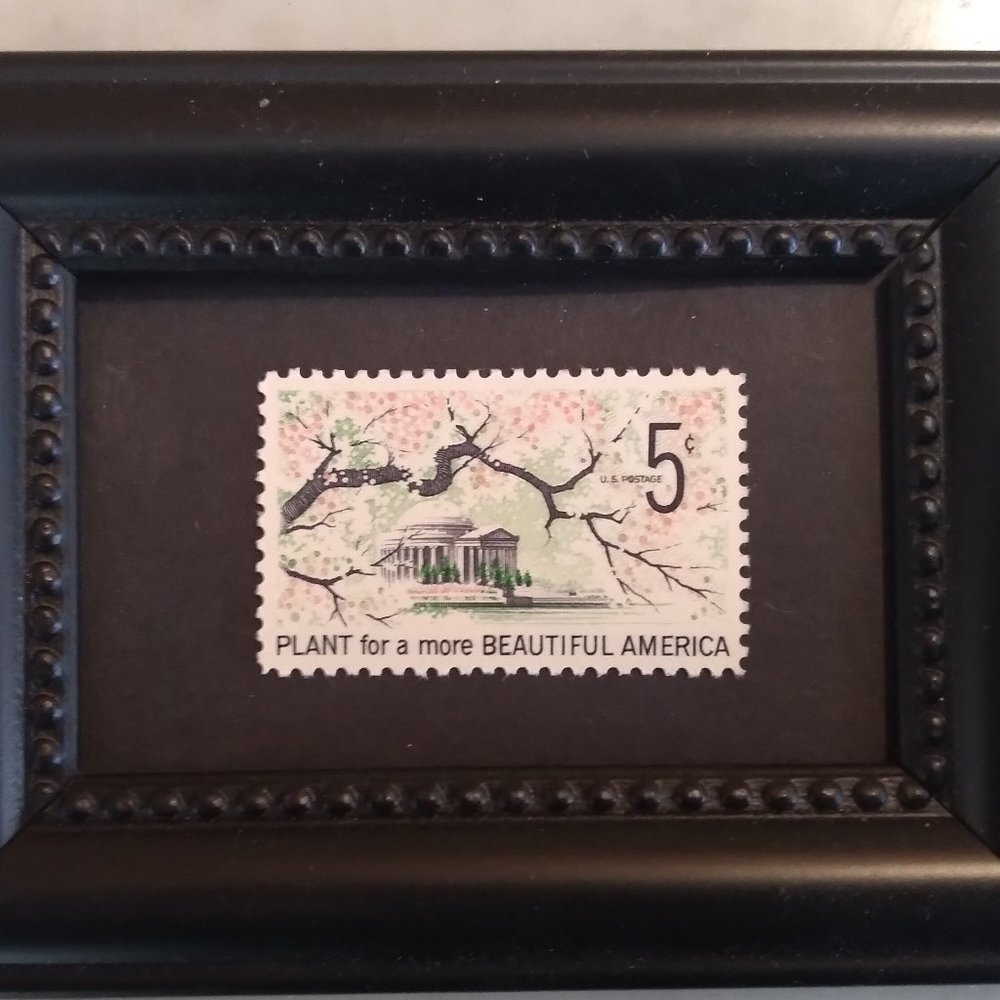 Framed Stamp Art - Plant For A More Beautiful America